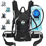 Atlapa Sports lightweight Hydration Water Backpack 2L TPU Leak Proof Water Bladder Insulated Pocket Keeps Liquids Cold Adjustable Straps Daypack for Hiking Skiing, Running, Cycling
