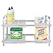 InterDesign Cabrini 2-Tier Under Sink Organizer with Expandable Shelf - Silver