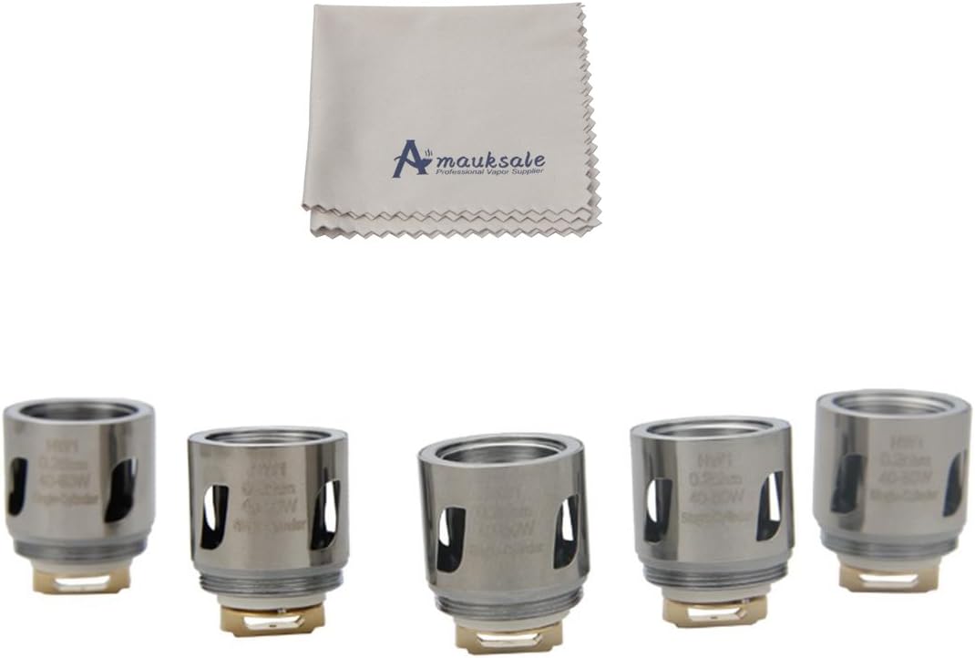 HW1 Coils 0.2 Ohm, Eleaf HW1 Single-Cylinder 0.2ohm SS316L Replacement Vape Coils Head for Ello Mini XL/Ello Mini - 5…