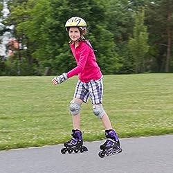 DIKASHI Black/Blue/Red Adjustable Inline Skates