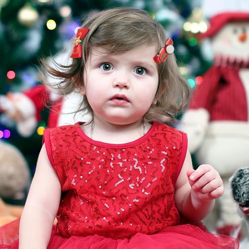 10Piece Christmas Baby Hair Clips,Adorable Hair Accessories for