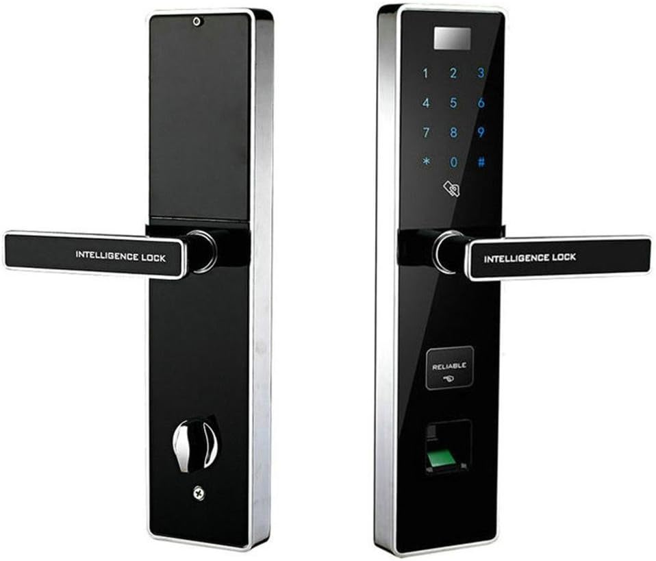 Zinc alloy fingerprint keyboard key swipe card security intelligent door lock