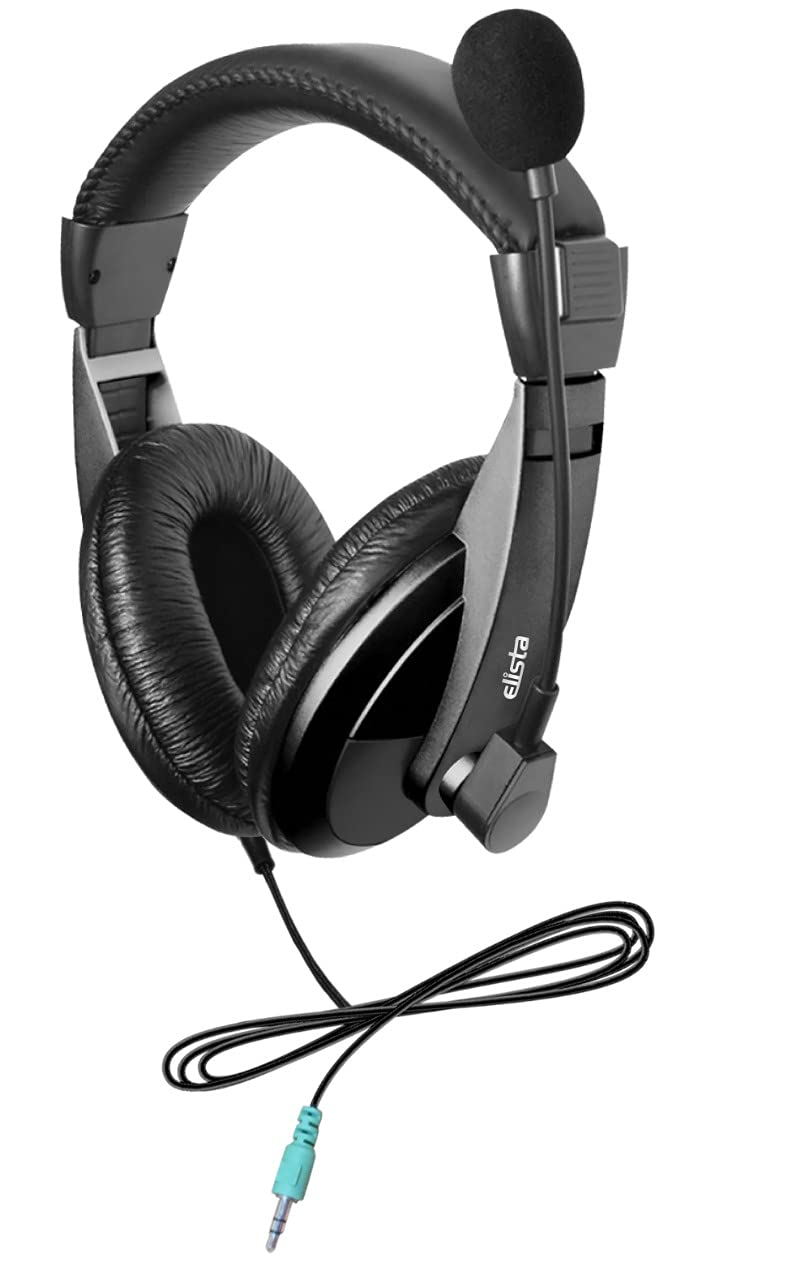 Elista Multimedia Headphone Crown EW100CM with Mic, Adjustable Headband for PC/Laptop/Mobile