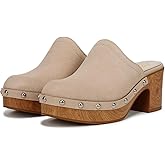 YDN Women Comfy Closed Rounded Toe Studded Clogs Mules Platform Slip On Block Mid Heel Sandals Party Dating Dress Shoe Size 4-16 US