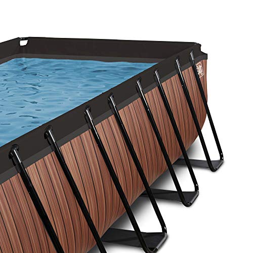 EXIT Wood Pool 400x200x100cm mit Filterpumpe - braun – Bild 5