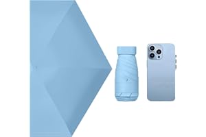 Tebeban Mini Umbrella for Travel Small Compact UV Umbrella,Protection Sun Lightweight Micro Pocket Umbrella,UPF50+ Waterproof Parasol Umbrella