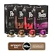 Peet's Coffee Espresso Capsules Variety Pack, 40 Count Single Cup Coffee Pods, Compatible with Nespresso Original Brewers, Crema Scura, Nerissimo, Ricchezza, Ristretto