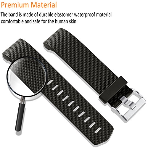 Wepro Bands Replacement Compatible with Fitbit Charge 2 for Women Men Small, 3 Pack Sports Watch Band Strap Compatible with Fitbit Charge2 HR Fitness Tracker, Black,Wine Red,Gray