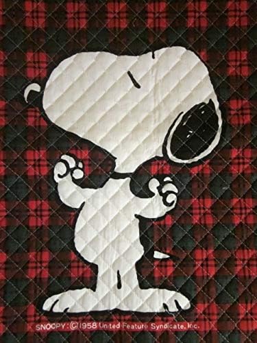 Amazon Co Jp レトロヴィンテージ サンリオスヌーピータータンチェックキルト生地布キルティングはぎれ85 51 クッションバッグに ホビー 通販