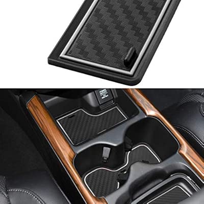 For Honda CRV 17 Console Water Cup Holder Trim Protector Carbon Fiber Color New