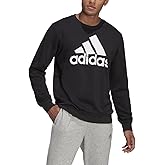 adidas Mens Essentials Fleece Crew Neck Sweatshirt Casual - Blue