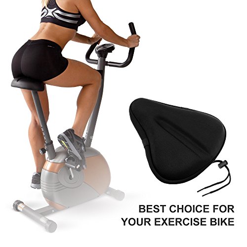 Zacro Colorful Exercise Bike Seat Cover, Big Size Wide Gel Bicycle