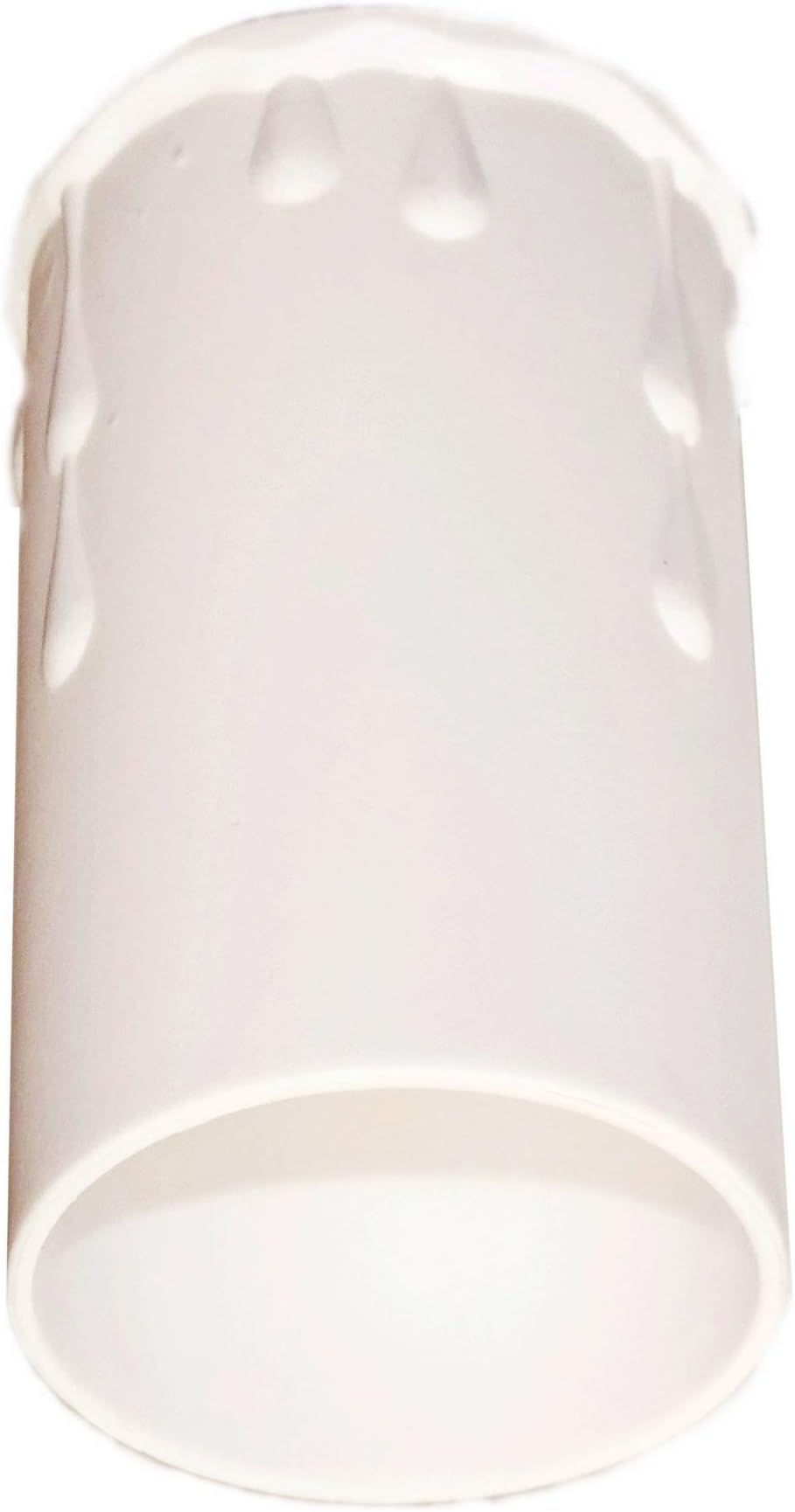 3 Sizes in White or Cream Set of 5 Chandelier Candle Plastic Drips Light Pendant Bulb Cover Sleeve Antique Specification Upcycle Lamp Restoration Parts Seear Lights (White, 70mm high x 41mm max di)