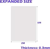 PALUDO 2 x 6m Heavy Duty Polythene Sheeting 0.3mm Clear Waterproof view 2