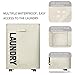 WISHPOOL Rolling Foldable Laundry Basket Square Corner Collapsible Waterproof Laundry Hamper Dirty Clothes Hamper Bag with Handle on Wheels L15.75XW13.39XH22 inch (beige)