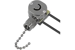 BSENTSTER Ceiling Fan Light Switch ZE-109M Pull Chain Switch On Off Light Switch compatible with Hunter Ceiling Fan Light Lamp Replacement-Black Chain