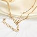 CH Thin Diamond Sequins Choker Necklace Women Girl Lady Long Chain Pendant Necklace White