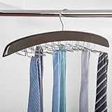 Richards Homewares Dark Walnut Tie Hanger 24 Clips, 17