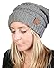 H-6007-66 Day/Night Outdoor Camping Winter Knit Hat Light Up Beanie - Dove Grey