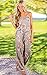 ECOWISH Womens Jumpsuits Summer Floral Printed Spaghetti Strap Sleeveless Casual Jumpsuit Rompers Khaki