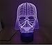 SmartEra® 3D Star Wars Darth Vader Model 7 Color Change Fantastic USB Touch Button LED Desk Table Light Lamp