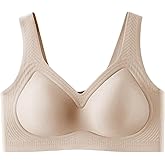 KIUGCO Jelly Bra for Womens Wire-Free Seamless Soft Comfort Full Coverage Push Up Wireless Bras