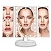 DreamGenius Makeup Mirror Lighted Vanity Mirror with 3X/2X Magnifying Upgraded Led Makeup Mirror with Adjustable Touch Screen