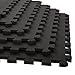 Stalwart 6 Pack Interlocking EVA Foam Floor Mats Black 24x24x0.50