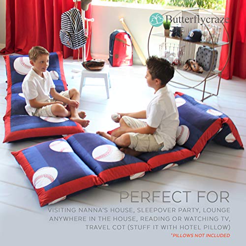Butterfly Craze Kids Floor Pillow Bed Cover Napping Or As A