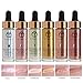 O.OWO.O Face Glow Liquid Highlighter Waterproof Contour Make Up Glitter Brighten Shimmer Highlighters Makeup (01-HALO)
