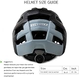 Exclusky Mountain Bike Helmet MTB Adult Lightweight 56-61cm Black Gray view 3