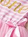 NNJXD Girl Shinny Stripe Baby Girl Long Sleeve Printed Tutu Dress Light Pink 10-12 Months