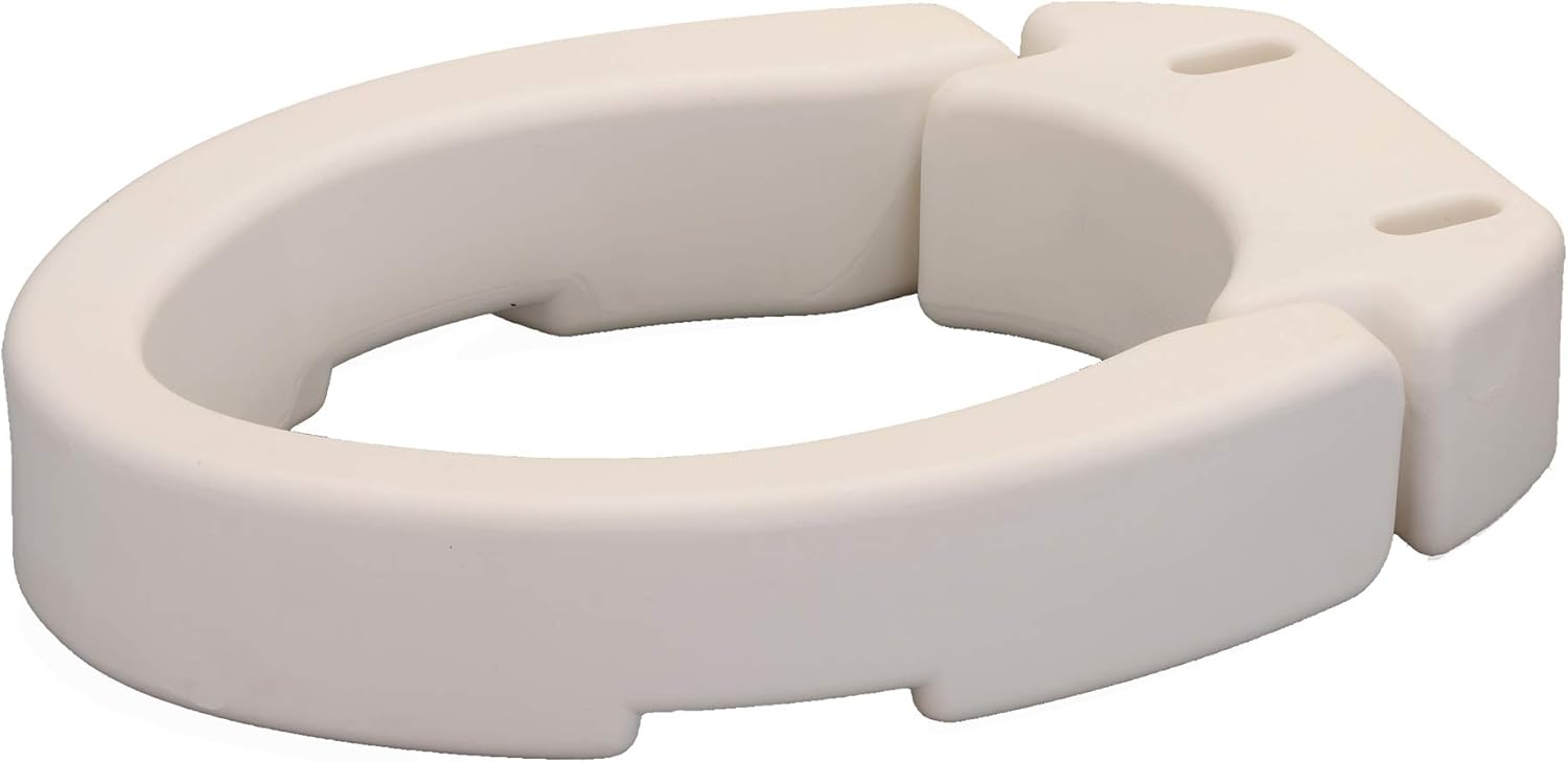 NOVA Hinged Toilet Seat Riser, Lift Up and Down Raised Toilet Seat (For Under Seat), For Elongated Seat: Health & Personal Care