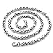 Zysta 20inch Wheat Chain Link Stainless Steel 4mm Wide Nickel Free Sturdy Necklace Lobster Clasp Neck Cable Rope Women Men Replacement for Charms Pendants Rings