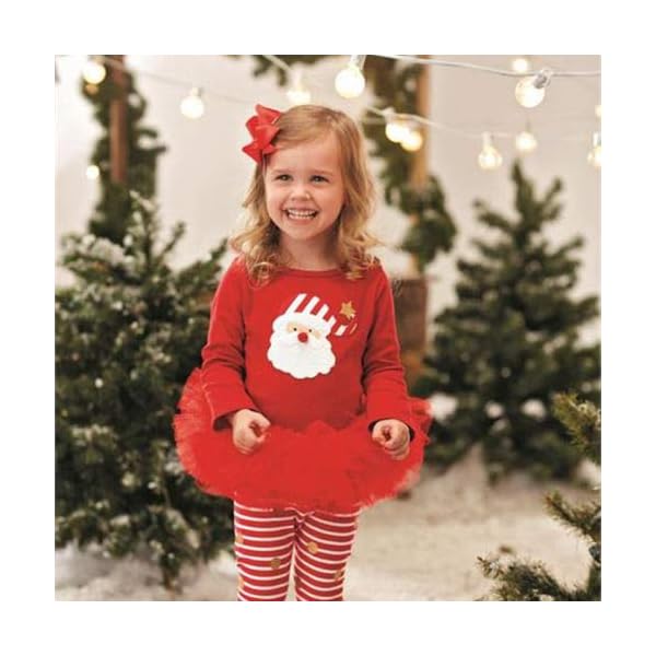 Toddler Girl Halloween Pants Outfit, Baby Ruffles Shirt Tops+Bell-Bottomed Pant Christmas Clothes 2Pieces Set (Christmas… - Image 3