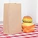 BagDream Brown Paper Lunch Bags 12LB 7x4.5x13.75 Inches 50Pcs Recyclable Kraft Paper Bags Bulk, Disposable, Large for Snack, Lunch, Sandwich, Burger, Baked Food, Packing, Craft