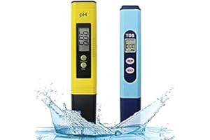Pasuihcay Water Quality Test Meter,Ph Meter Tds Meter 2 in 1 Kit with 0-14.00Ph and 0-9990 Ppm Measure Range for Hydroponics,