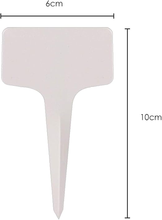 TRIXES 100 Etiquetas para Plantas en Forma de T - 6 x 10 cm - para ...