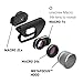 olloclip - Macro Pro Lens Set for iPhone 7/7 Plus & iPhone 8/8 Plus I Mobile Lens | Compatible w/Screen Protectors | Support for Photos, Videos, Time-Lapse, Panoramas & VR Photos - Black