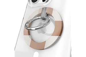 VELVET CAVIAR Compatible with MagSafe Phone Grip - Magnetic Ring Holder with Adjustable Stand - Removable MagSafe Accessories for iPhone 16, 15, 14, 13, 12 (Nude Checkered)