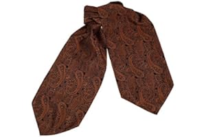 Epoint Men's Fashion Classic Paisley Cravat Silk Ascot Tie Hanky Set, With Box Set
