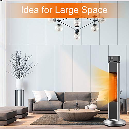 Patio HeaterSpace Heater Infrared Heater, 24 Timing Auto Shut Off