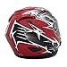 MMG Motorcycle Full Face Helmet DOT Street Legal, Spikes Red, Medium, Includes 2 Visors Clear and Smoked Shield