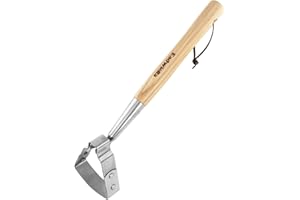 EADWIELLA Hula Hoe Stirrup Hoe Mini for Weeding Action/Scuffle Loop Hoe Garden Tool 16Inch Hardwood Handle Push Pull Oscillating Hoe Gardening Weeder Cultivator Handheld for Cutting Weed Roots Loosening Soil