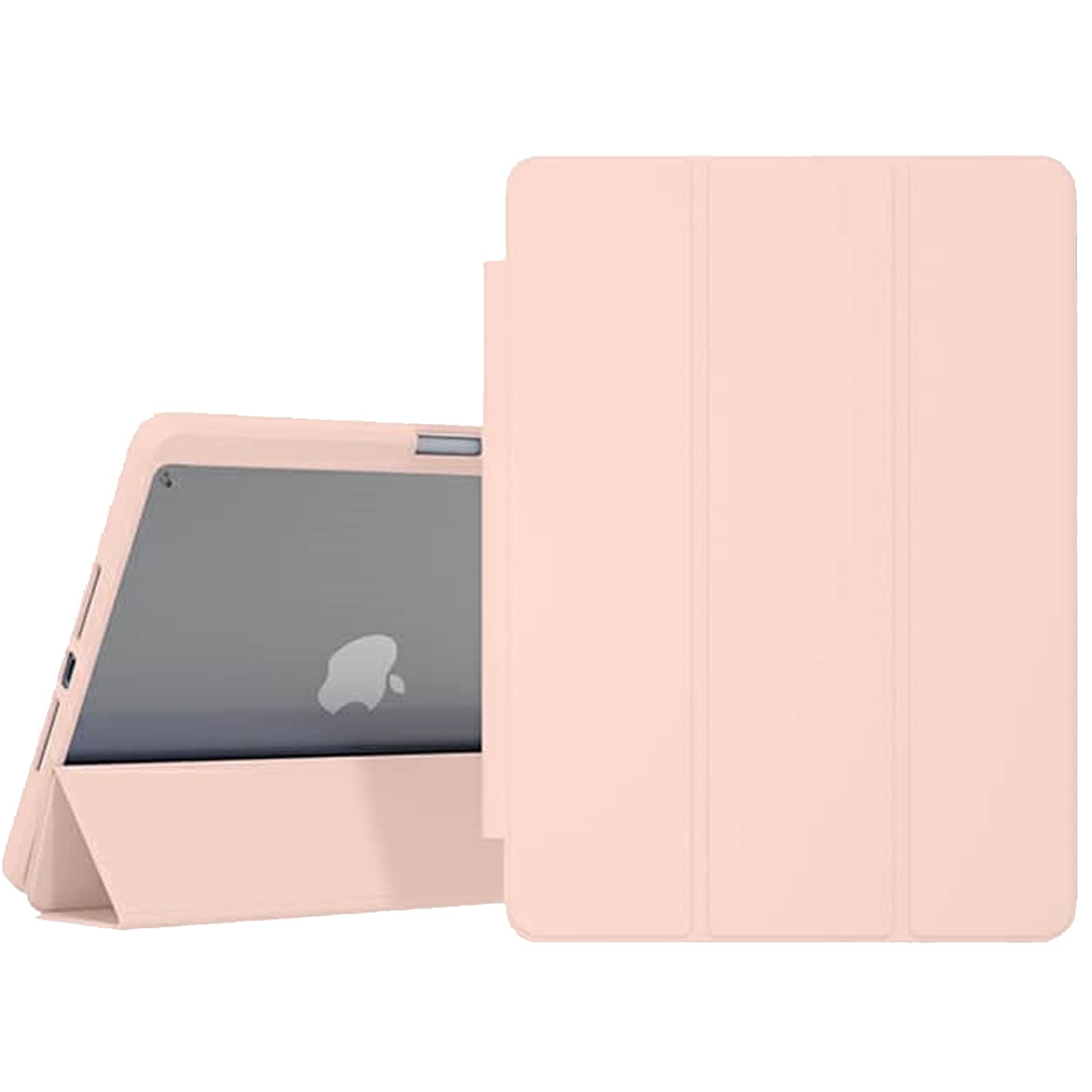 Smart Case for iPad mini 6 (8.3 Inch, 6th Generation, 2021 Release) With Auto Sleep/Wake, Shockproof Transparent Back Shell Tablet Cover (Pink)