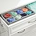 mDesign Soft Fabric Dresser Drawer and Closet Storage Organizer Bin Boxes for Lingerie, Bras, Socks, Leggings, Underwear, Jewelry, Scarves - Textured Print, Set of 3 - Gray