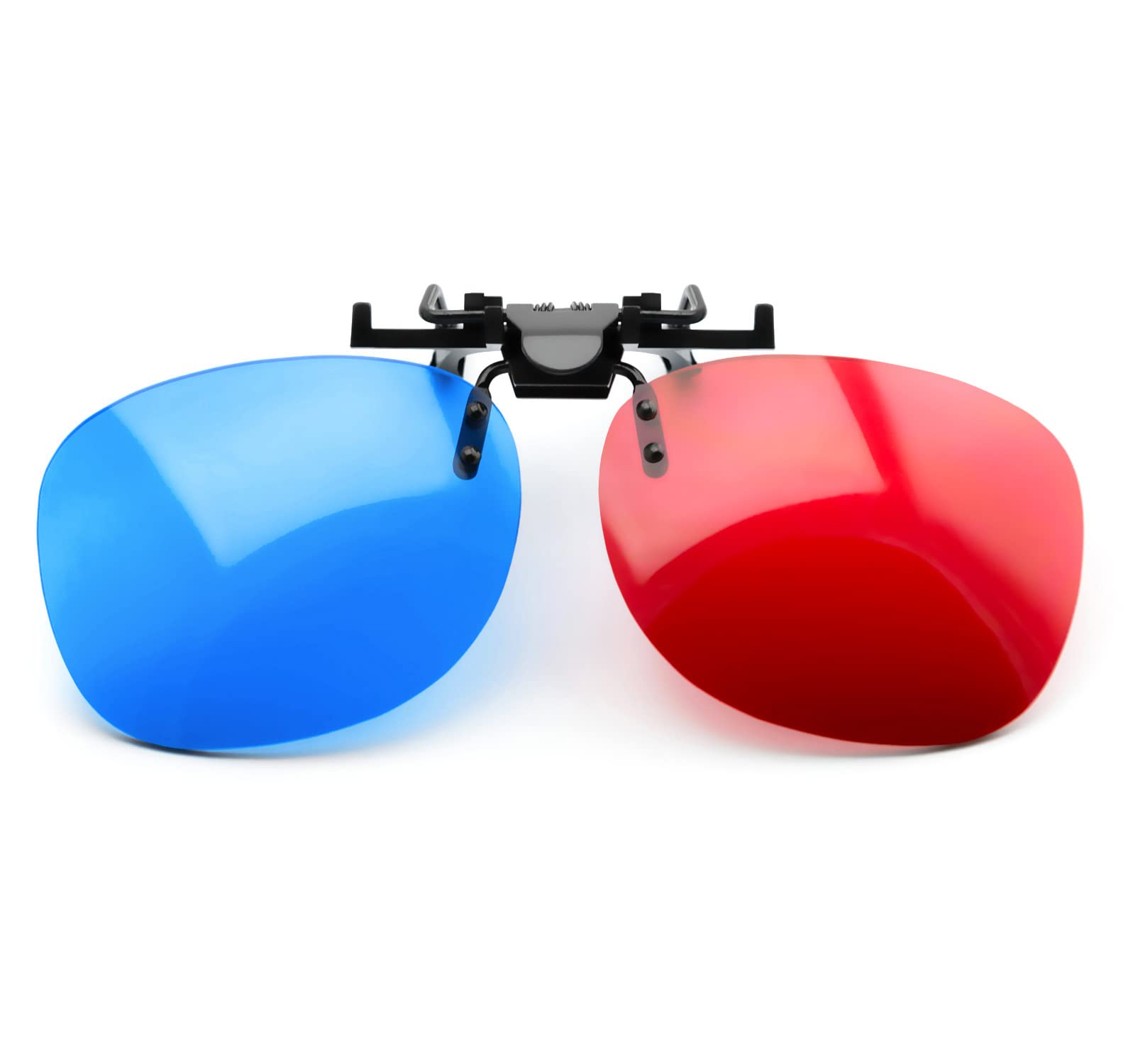 PRECORN 3D Glasses red blue Clip-On for Wearers of glasses Red/Cyan (3D-Anaglyph glasses) PC-Games