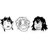 Slayer Anime Demon Decal Vinyl Sticker Anime Sticker for Office Gaming Room Door Wall Window Decal 5" in x 15" in Black