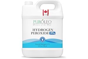 PUROLEO Hydrogen Peroxide 3% Solution, 32 Fl Oz/946 mL (Made In Canada), Multipurpose Household Cleaner, Stain Remover & Fabr