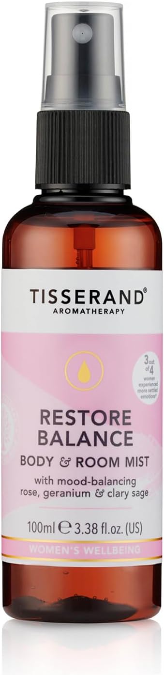 Tisserand Restore Balance Body & Room Mist 100 ml Rose Geranium Clary Sage